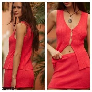 NWOT size Large Free People Rhea sweater set